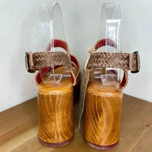 NEW Bed Stu Voicing Braided Leather Platform Sandals Size 7.5 - Picture 6 of 9